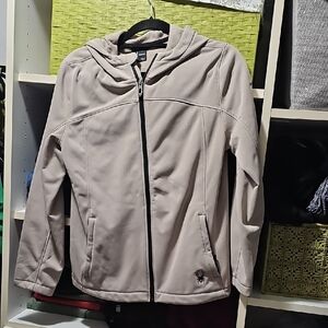 Women's  Like New Spyder Beige And Black Hooded Jacket Size Medium